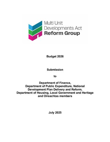 MARG Budget 2026 Submission, July 2025